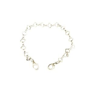 Silver Tone‎ Geometric Square Diamond Link Bracelet Dual Lobster Clasp 6.5 Inch